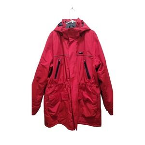 Lands End Mens Red Squall Insulated Waterproof Parka XXL Tall 50-52 EUC!